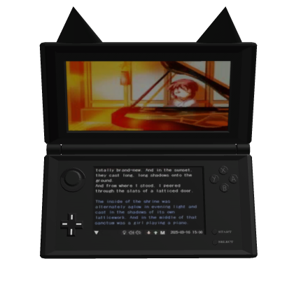 playing my ds; 一人遊び