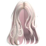 Long Loose Straight Hair in Beige&Pink