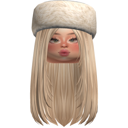 Blonde Baddie Girl with Ushanka