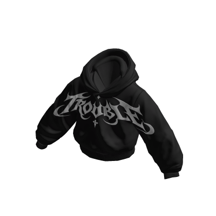 Black Oversized Hoodie Trouble thumbnail