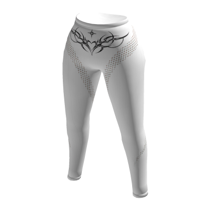Leggings Y2K Chrome Heart Baddie Gym Pants White