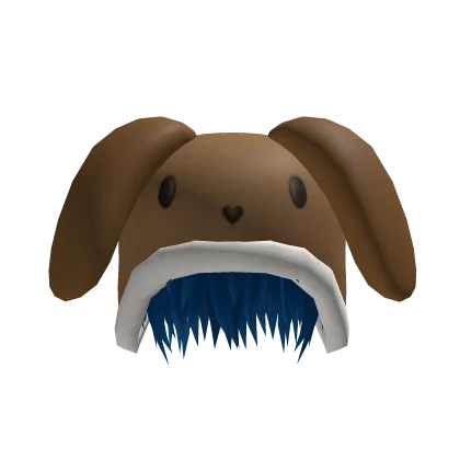 [FREE] Blue sideswept vkei with Brown Bunny Hat Roblox item thumbnail