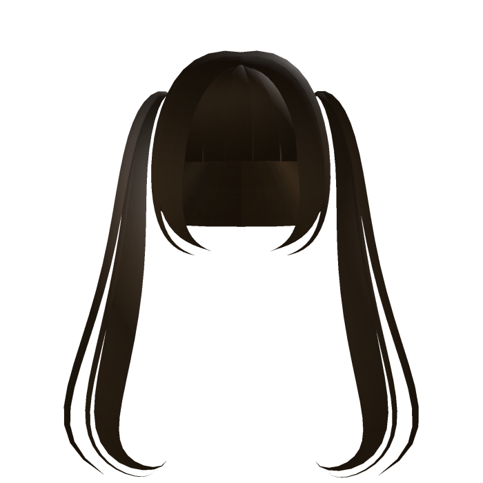 ♡ anime girl moe pigtails brown