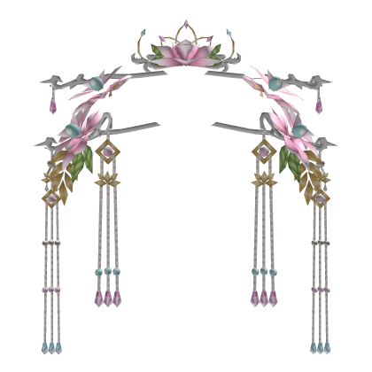 Traditional Floral Headpiece (Pink)
