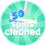 50 spills cleaned!