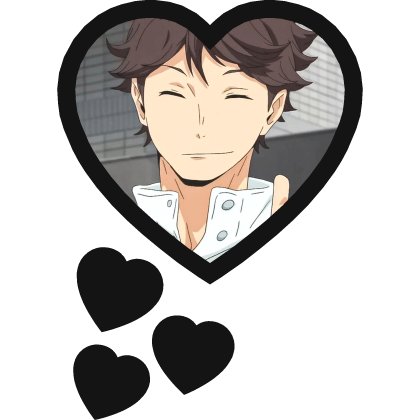 Tooru Oikawa Thinking Hearts Haikyuu