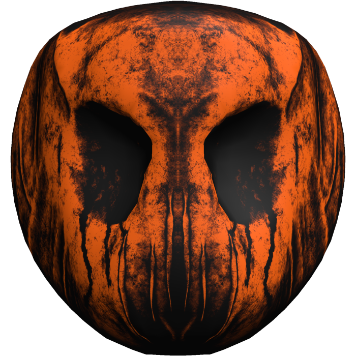Orange Scary Halloween Mask