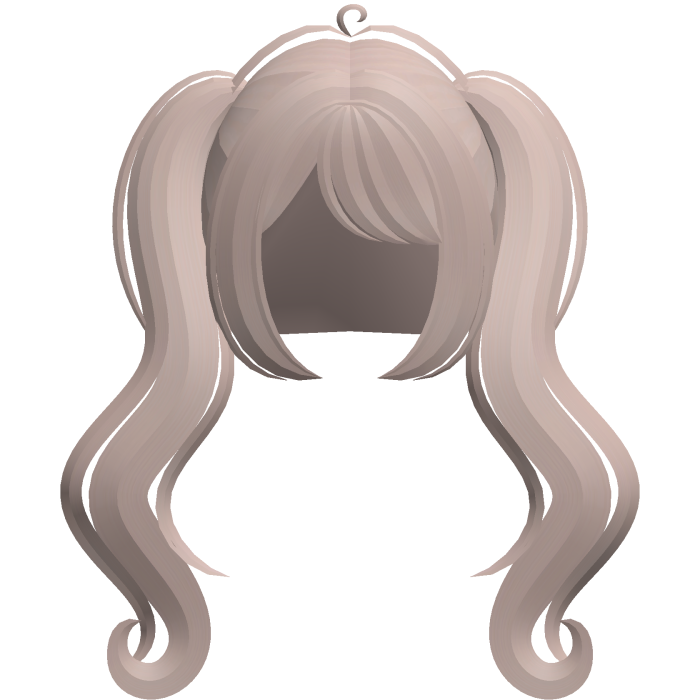 ♡ ꒱ angelic flowy wavy pigtails in milktea