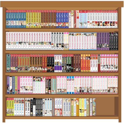 manga bookshelf Roblox decal