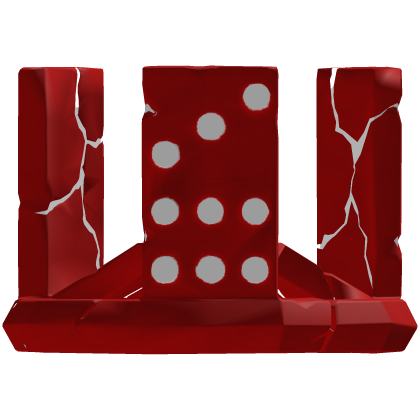 Red White Christmas Fractured Domino Crown Roblox item