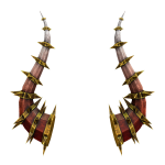 Red & Gold Spiked Horns