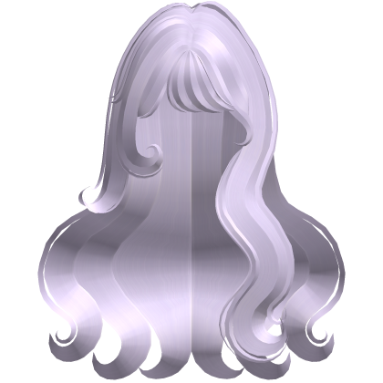 ♡ Cute Fluffy Wavy Hair w/ Bangs (Lavender) Roblox item