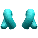 Cyan Evil Gem Horns