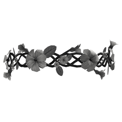 White & Black Flower Crown Tiara