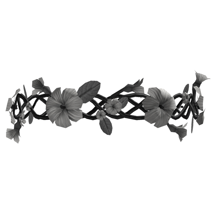 White & Black Flower Crown Tiara