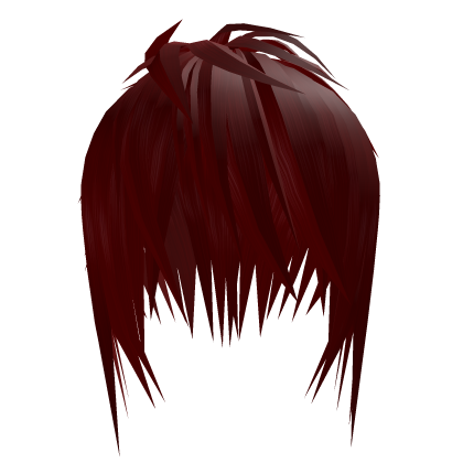 Bright Red Unkept Emo Vkei Anime Hairstyle