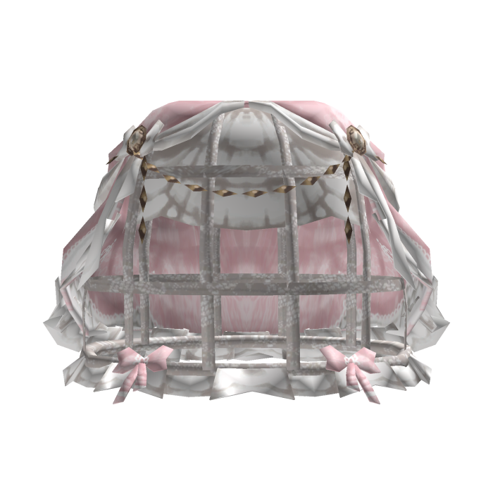 Pink Hime Rococo Lace Bow Bustle Cage Skirt