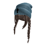 Braids w/ Cute Beanie In Brown w/ Highlights