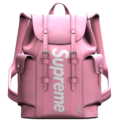 (1.0) Pink Supreme LV Exclusive Backpack