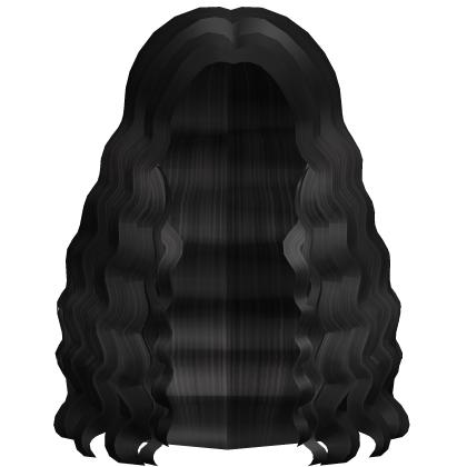Curly Windy Long Wavy Girl Hair in Black Roblox item