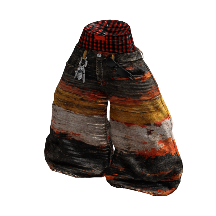 Y2K Halloween Saggy Boxer Jeans (Candy)