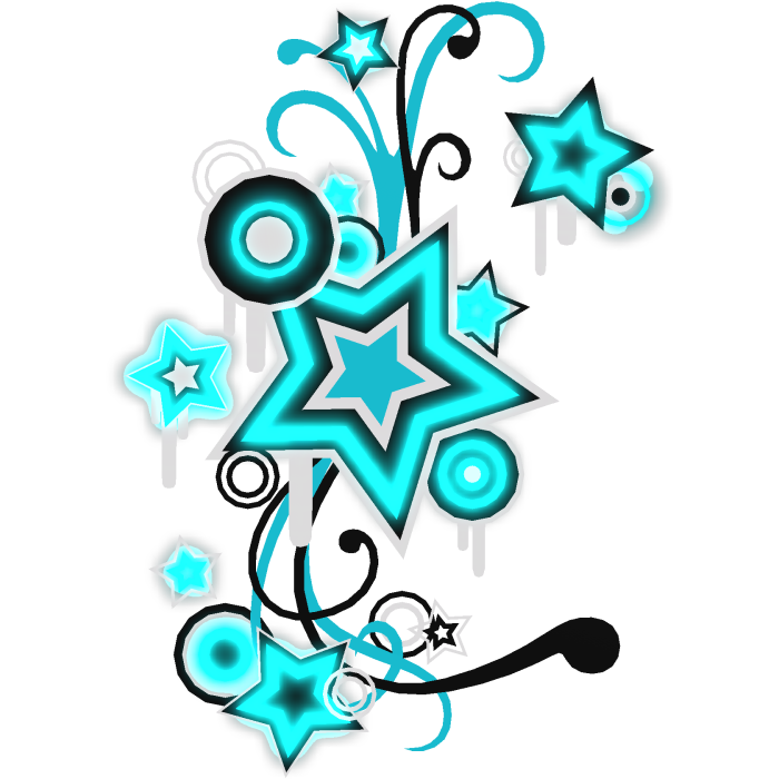 Emissive Frutiger Metro Teal Scene Star Backdrop