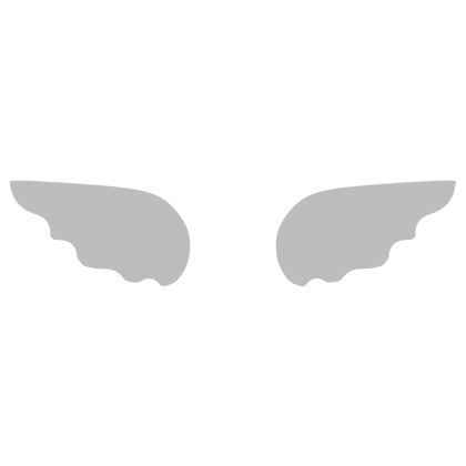 ♡ Cute Simple Sticker Angel Wings in Grey