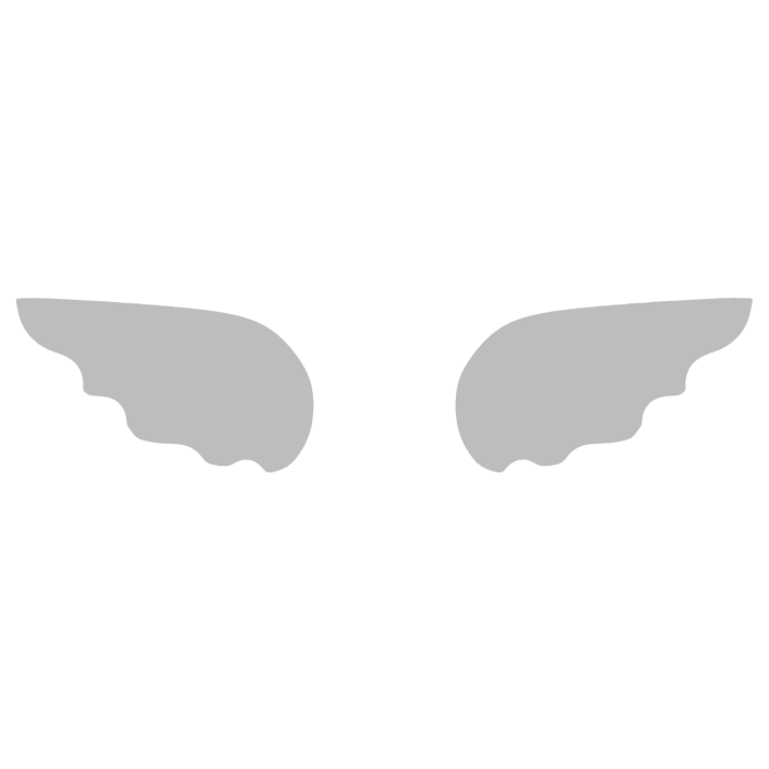 ♡ Cute Simple Sticker Angel Wings in Grey