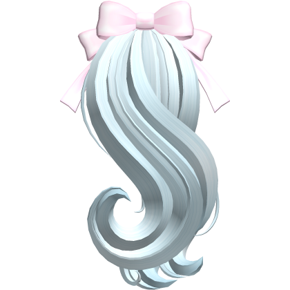♡ Kawaii Fluffy Long Pastel Blue Moe Unicorn Tail Roblox item