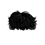 Black Fluffy Hair w/ Headphones