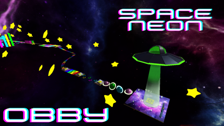 Space Neon Obby 🌈✨ screenshot 1