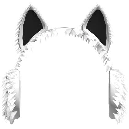 Fluffy Earmuffs With Cat Ears (White)