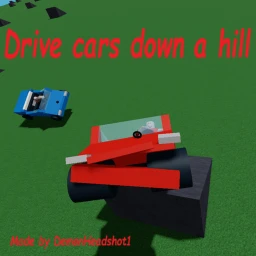 Drive cars down a hill icon