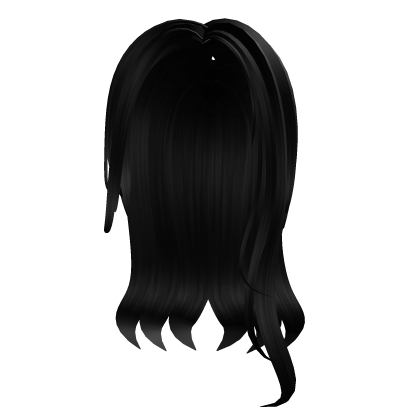 Cute Long Wavy Hair (Black) Roblox item