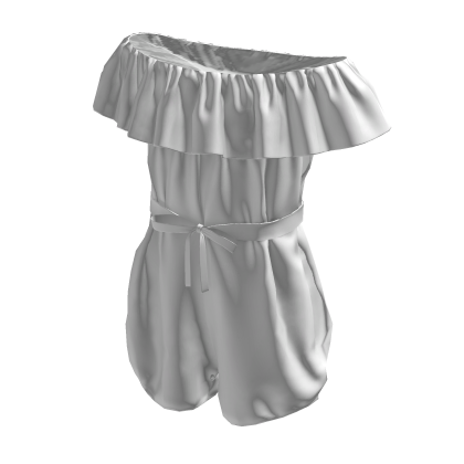 White Off Shoulder Romper