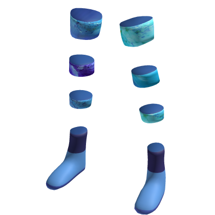 Pastel Blue & Purple Legs & Shoes