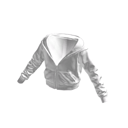 Half Zipped Up Hoodie White