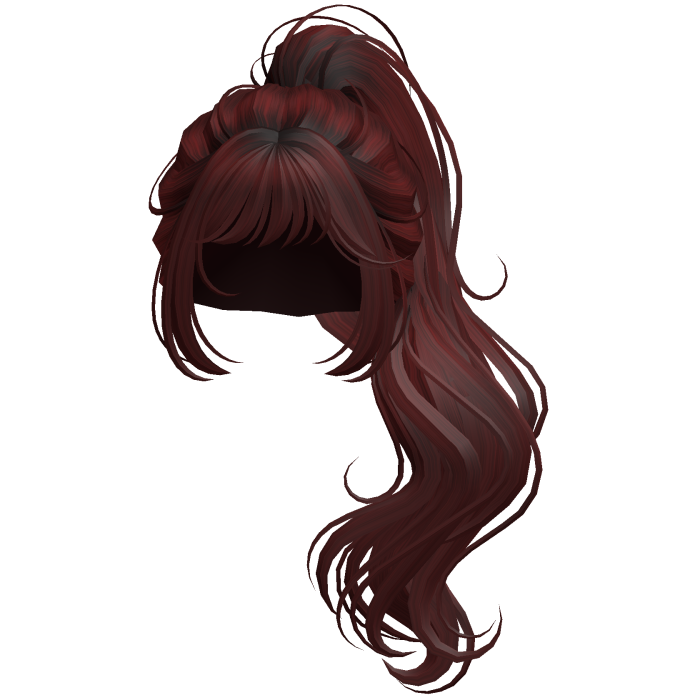 Wolfcut Princess Ponytail Dark Red