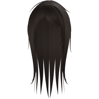 Brown Emo Side Swept Messy Long Hair Roblox item