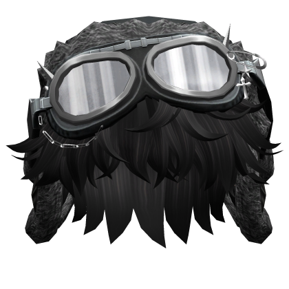 Black Cool Messy Boy Hair w/ Y2K Goggles Ushanka Roblox item