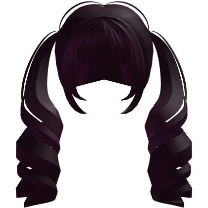 bratty twintails curl dark purple Roblox item