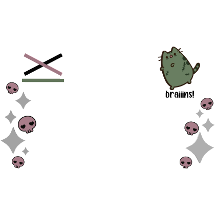 ♡ : cute halloween zombie pusheen hairclip