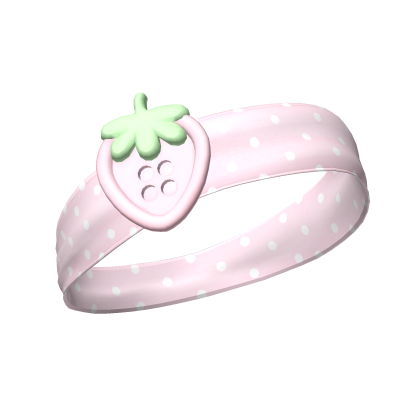 Strawberry Button Headband ♡