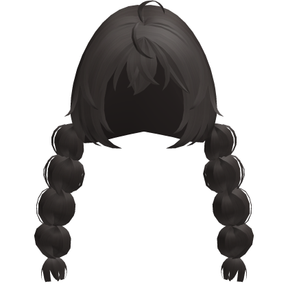 dark ash kawaii anime bobble braids