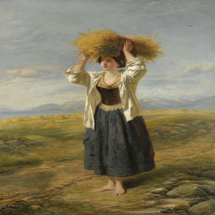 Girl Harvesting Hay (Painting) Roblox decal