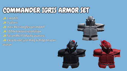 [R15/R6] Commander igris armor set preview 1
