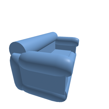 bouncy blue sofa