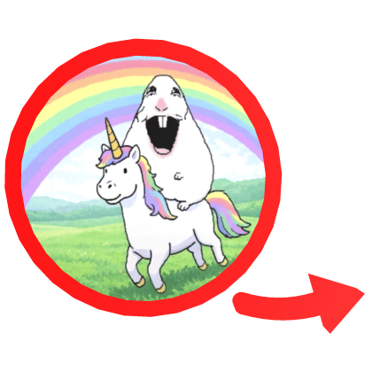 Happy Hamster Rainbow Unicorn Pointing Circle Roblox item