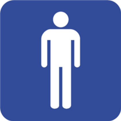 men's bathroom sign Roblox decal