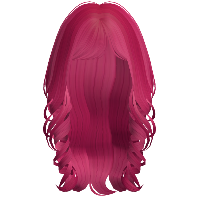 Soft Coquette Long Wavy Hair (Hot Pink)